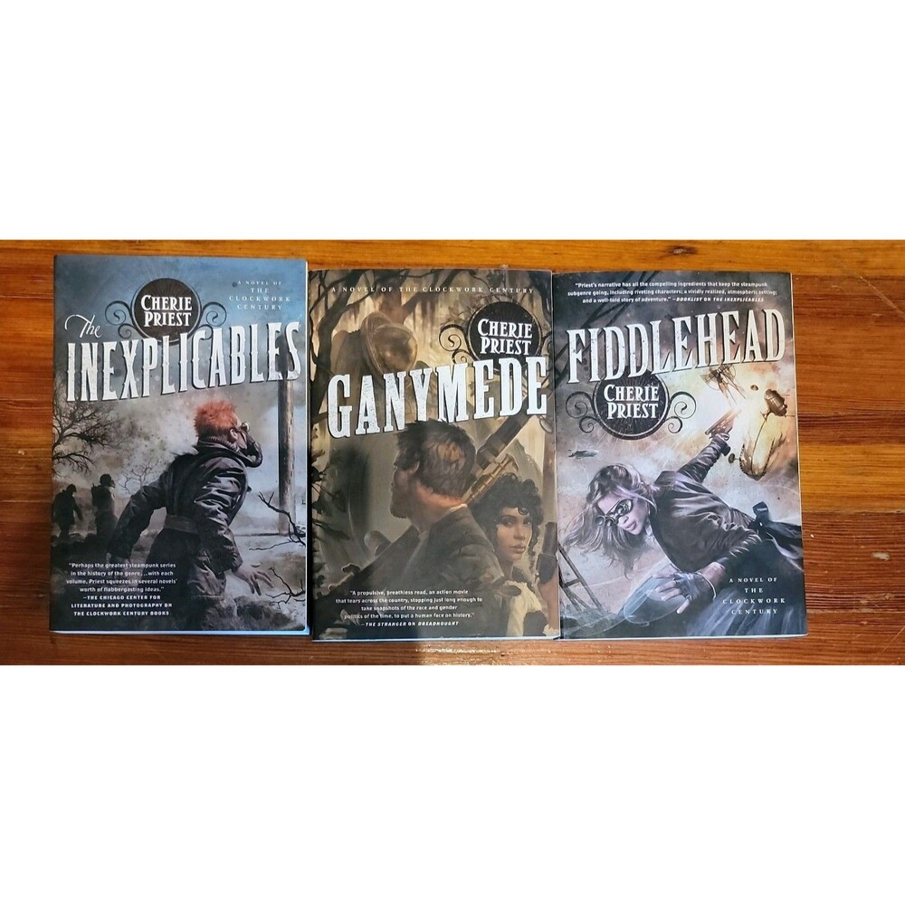 Lot Of 3 Cherie Priest Steampunk Books The Clockwork Century's books #3,4,5